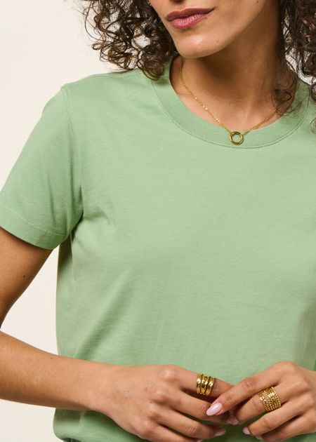 T-shirt en coton bio | vert sauge - WeDressFair