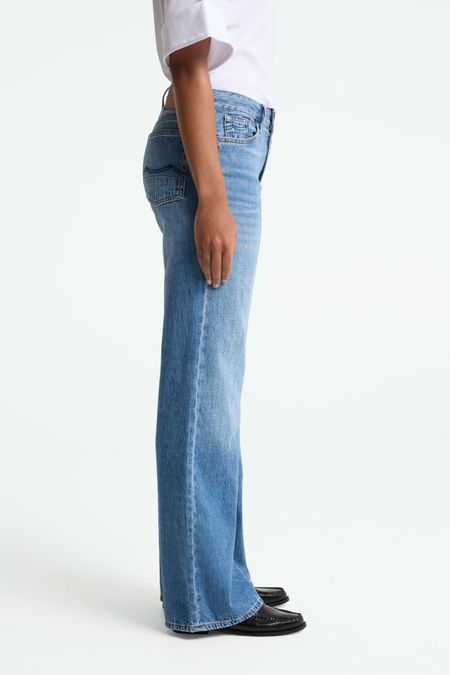 Jean évasé en coton bio | bleu "Jane hopcete electric mid - hopcete-electric-mid", Kings of Indigo, photo 5