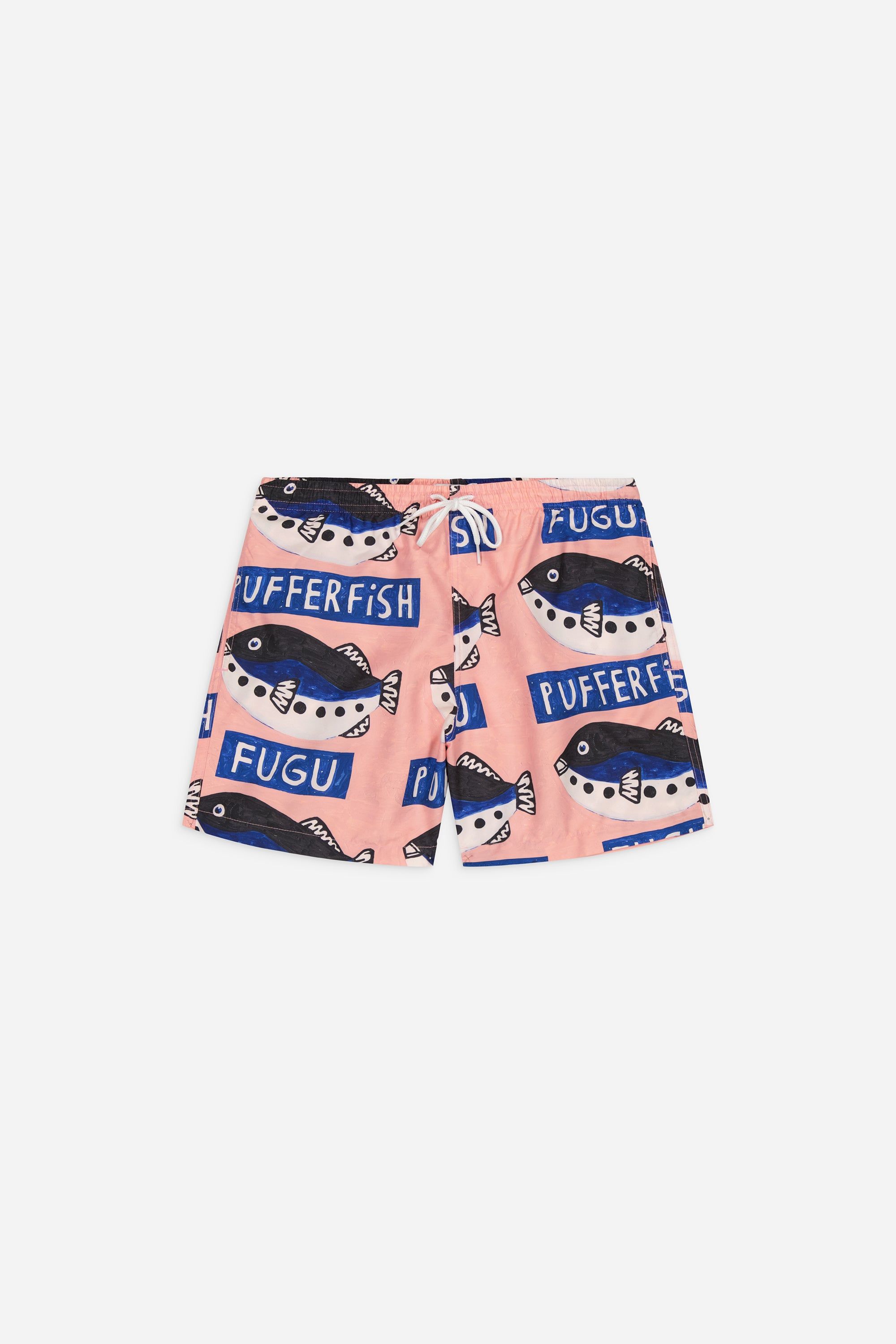 Short de bain en matières recyclées | rose "eugo pattern", Olow, photo 1