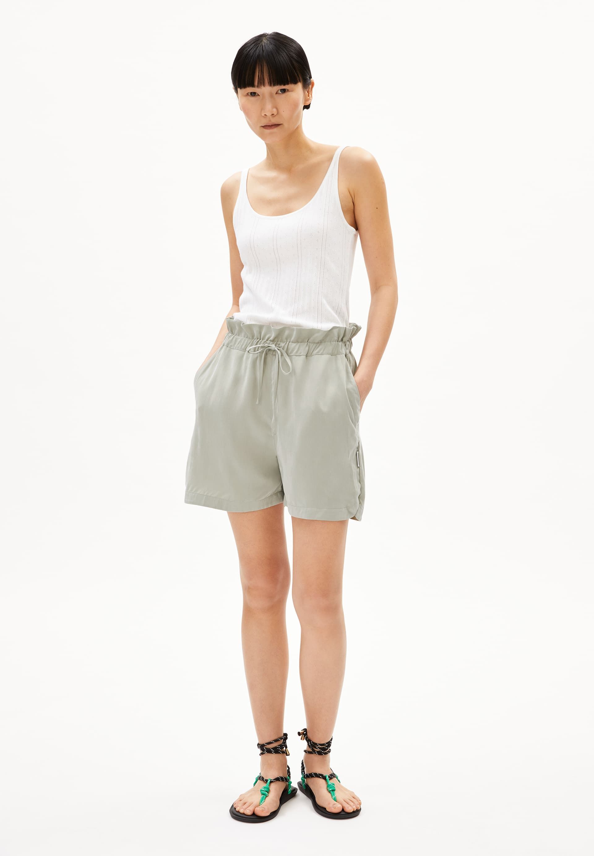 Shorts aus ecovero® (von lenzing®) | Grün "vaanna lino - seagreen", Armedangels, Foto 4