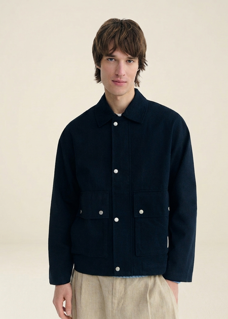 Veste en coton bio | marine "navy callum jacket"