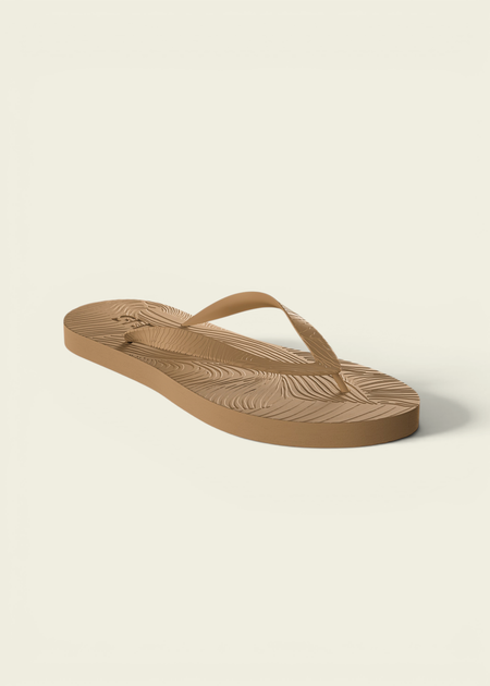 Tongs en caoutchouc naturel | beige "Mens regular sand" - Sleepers