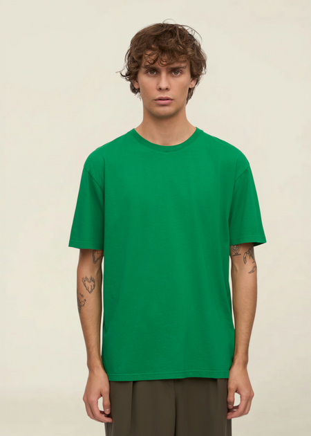 T-shirt manches courtes en coton bio | vert "kelly green"