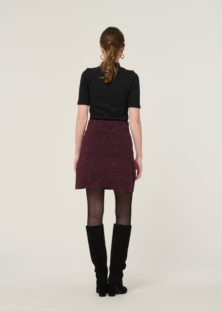 Rock aus Bio-Wolle | Bordeaux "darlaa tweed - dark cranberry", Armedangels, Foto 4