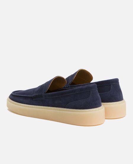 Mocassins en croûte de velours certifiée | marine "debonair marine", KOST Paris, photo 4