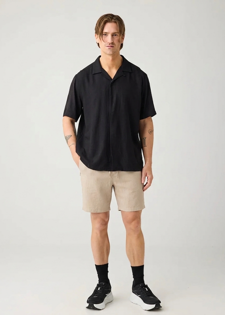 Short en mélange lyocell et lin | beige "Fig linen-mix shorts light feather gray"