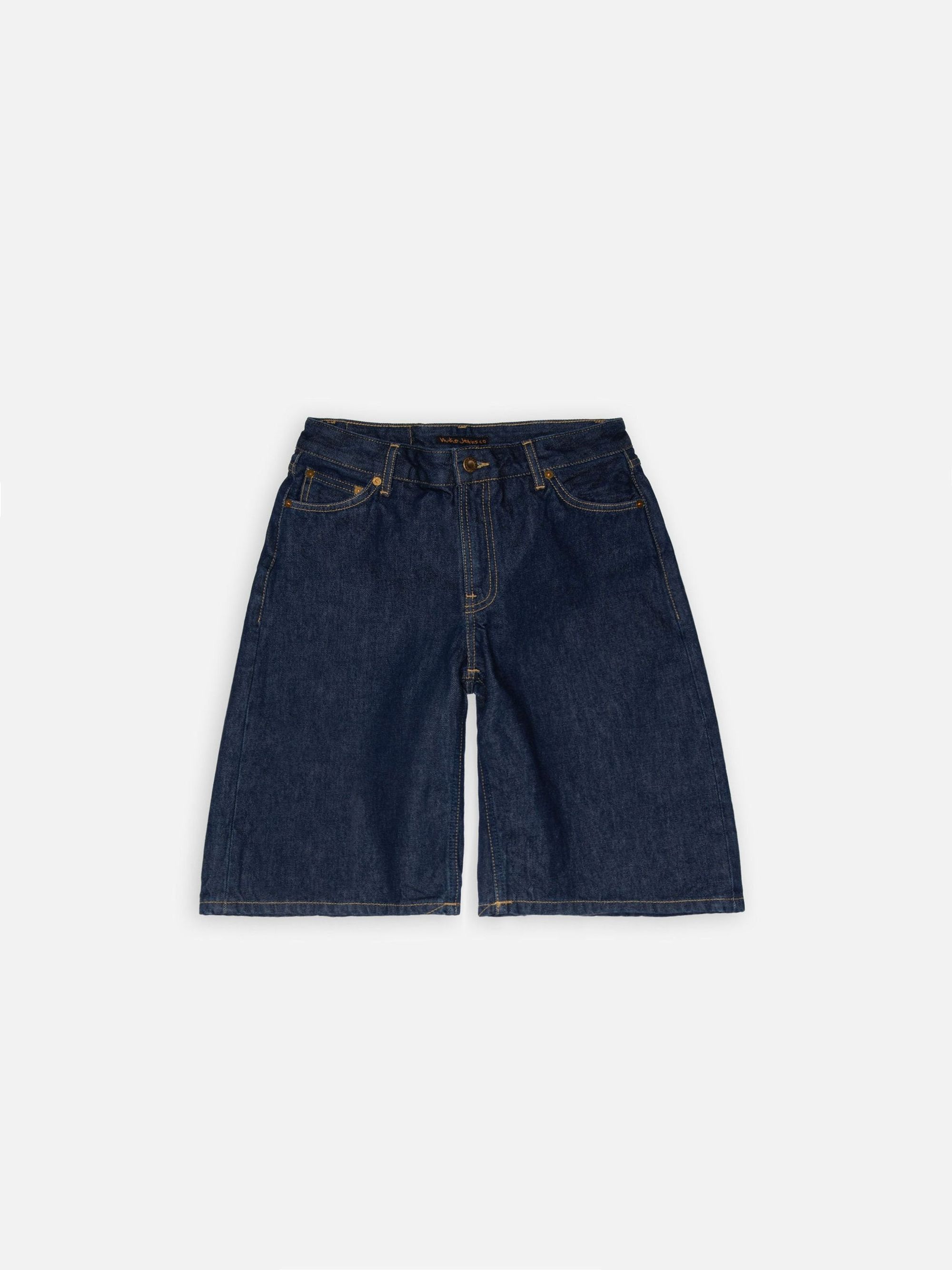 Short bermuda denim en coton bio | bleu "meja denim shorts rinse dark blue", Nudie Jeans, photo 1