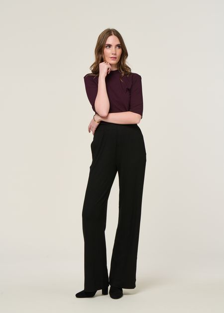 Pantalon ample côtelé en tencel | noir "smilla black", Jan'n June, photo 4
