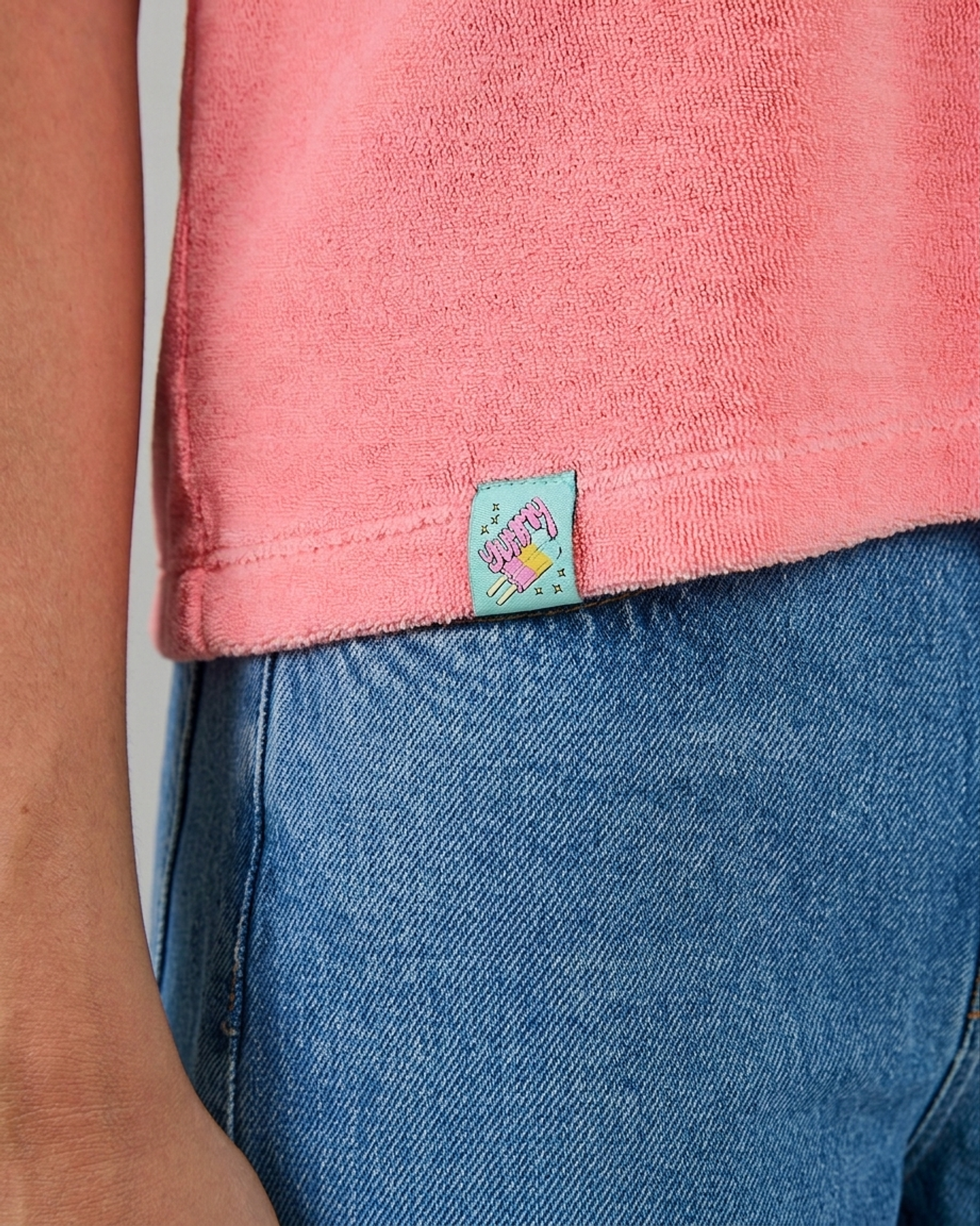 T-shirt en coton bio | pêche "terry oversize tee peach", Brava Fabrics, photo 4