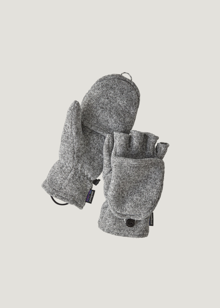 Gants polaire 2 en 1 en matière recyclée | gris "better sweater gloves birch white" - Patagonia