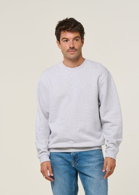 Sweat oversize en coton bio |  gris chiné - WeDressFair