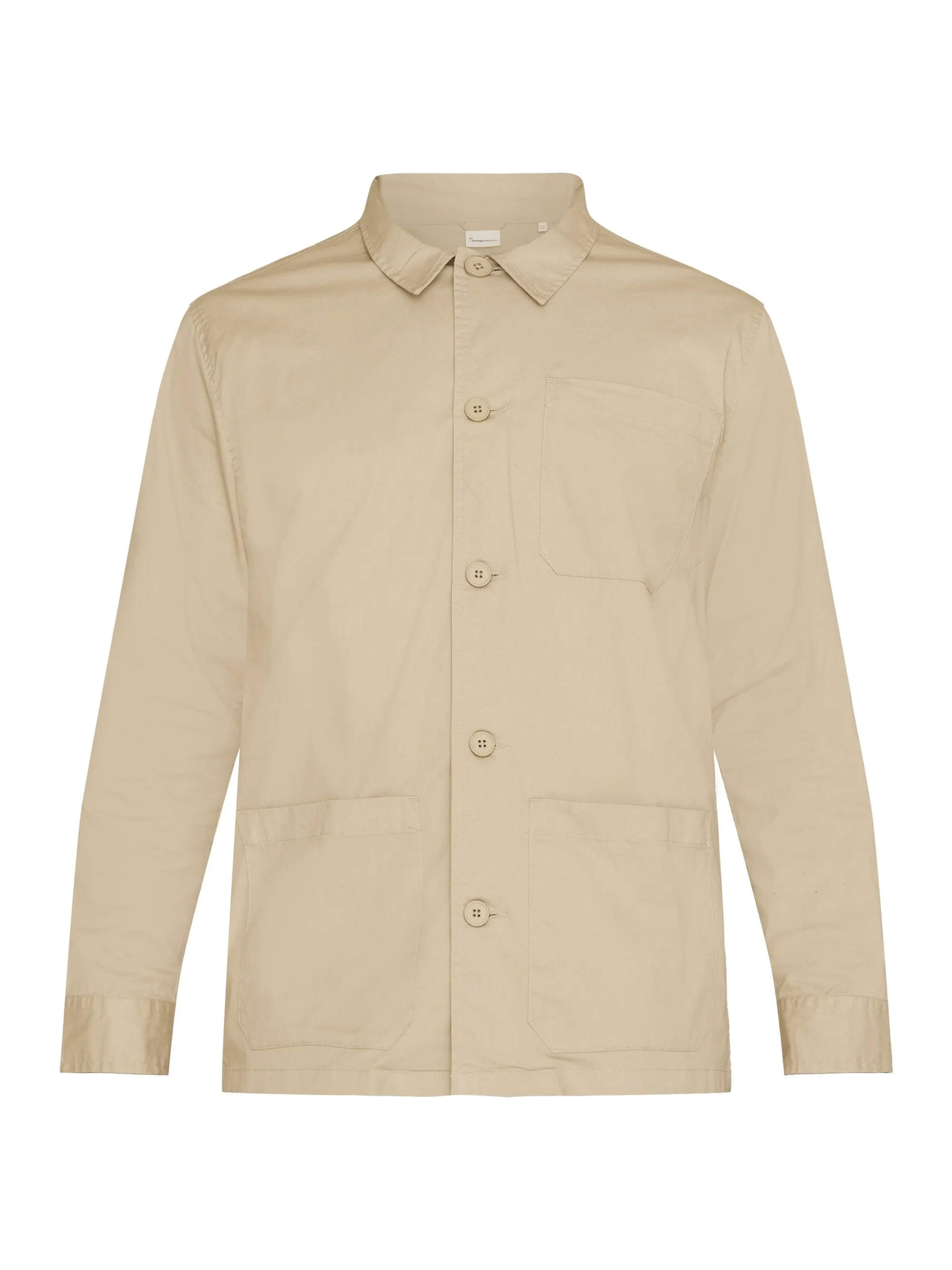 Surchemise en sergé de coton bio | beige "chuck twill overshirt light feather gray", Knowledge Cotton Apparel, photo 5