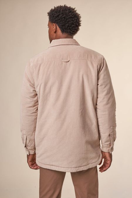 Blouson velours en coton bio et matière recyclée | beige "corduroy overshirt light feather gray", Knowledge Cotton Apparel, photo 4