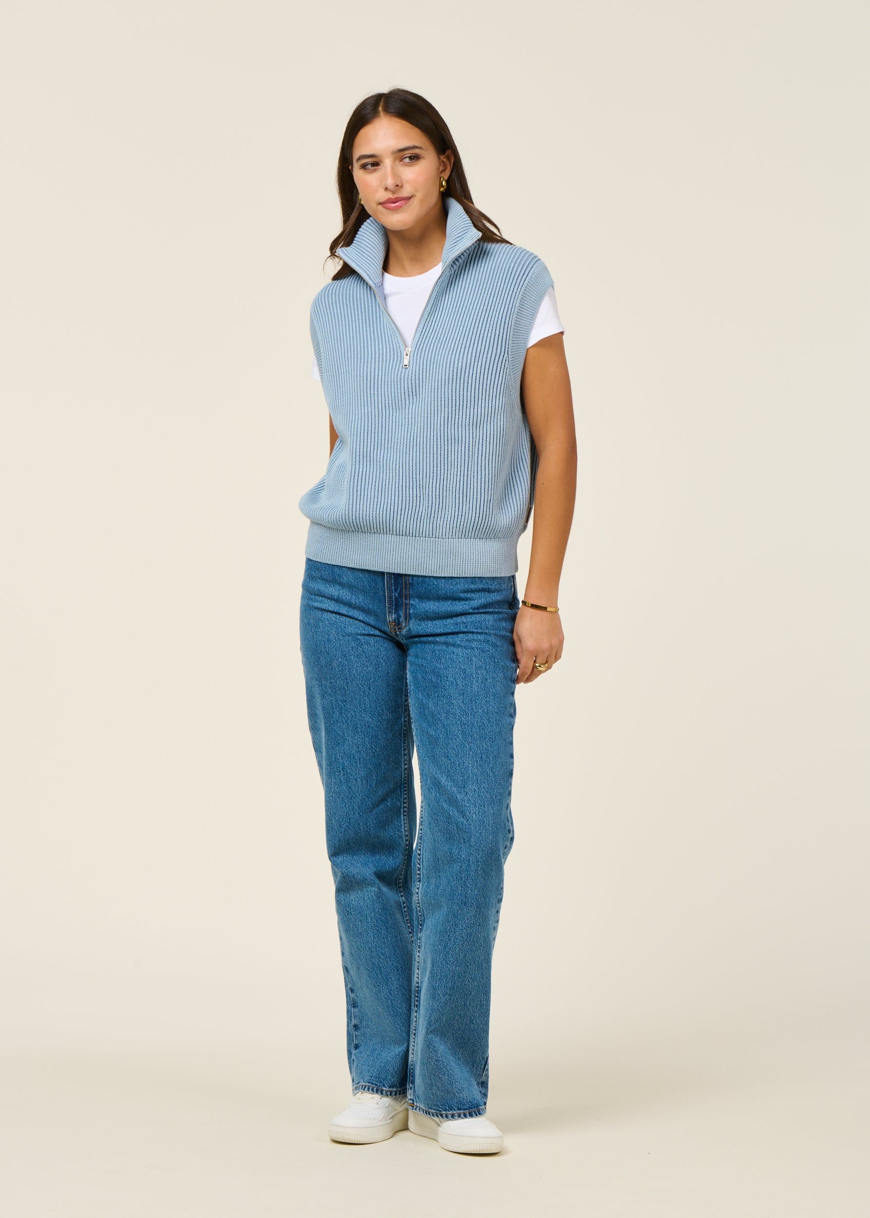 Pullunder aus Bio-Baumwolle | Blau "vanisé knit vest - dark blue glow", Armedangels, Foto 5