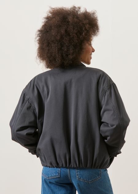 Veste en coton bio | gris foncé "Padded cotton iconic å jacket | dark steel", Armedangels, photo 4
