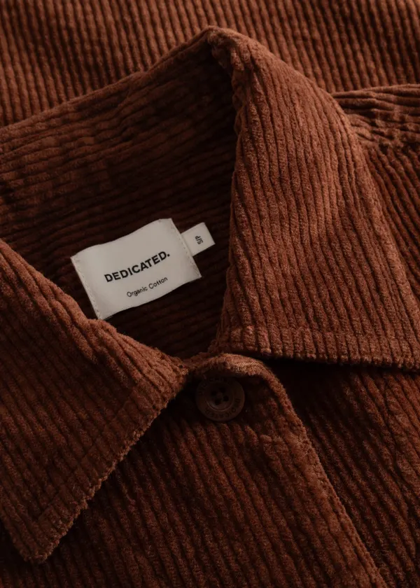 Veste velours en coton bio | marron "Jacket stiby corduroy cappuccino brown", Dedicated