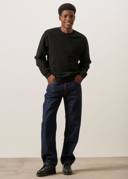 Jean droit large en coton bio  brut "rad rufus blue one wash" - Nudie Jeans