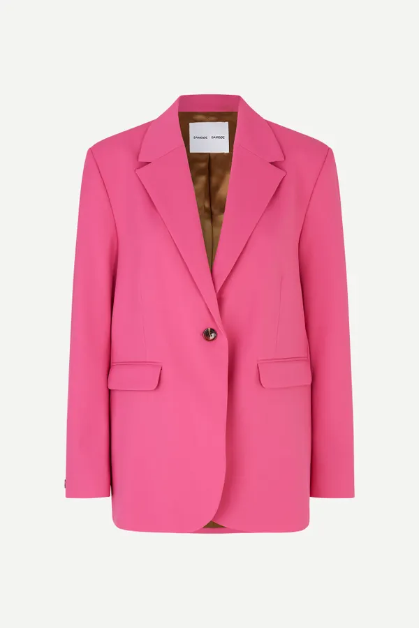 Blazer rose en ecovero et matière recyclée - haven blazer fandango pink, Samsoe Samsoe