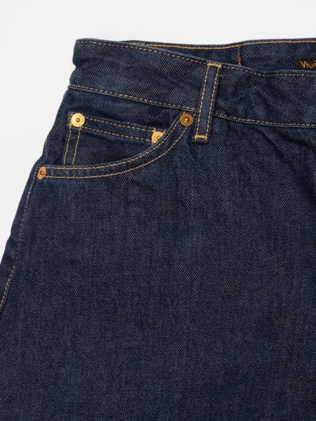Short bermuda denim en coton bio | bleu "meja denim shorts rinse dark blue", Nudie Jeans, photo 4
