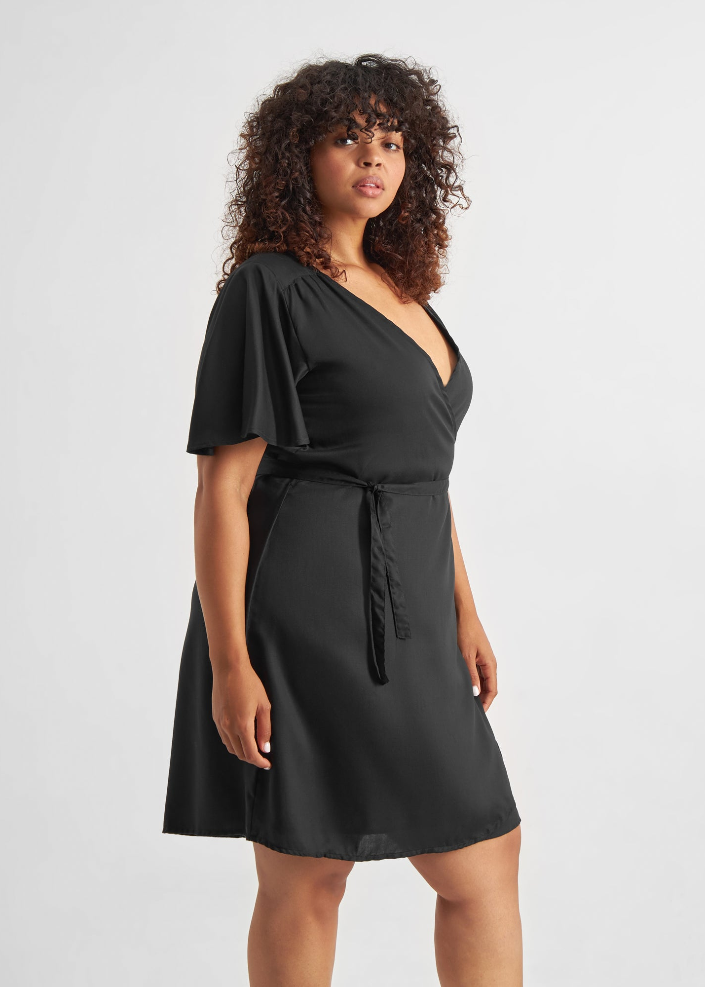 Wickelkleid aus Tencel | Schwarz "wrap dress kungshamn black", Dedicated, Foto 3
