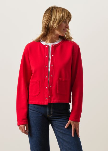 Gilet en coton bio | rouge - WeDressFair