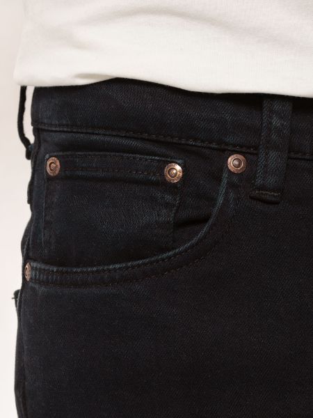 Jean slim noir en coton bio - grim tim black skies, Nudie Jeans, photo 5
