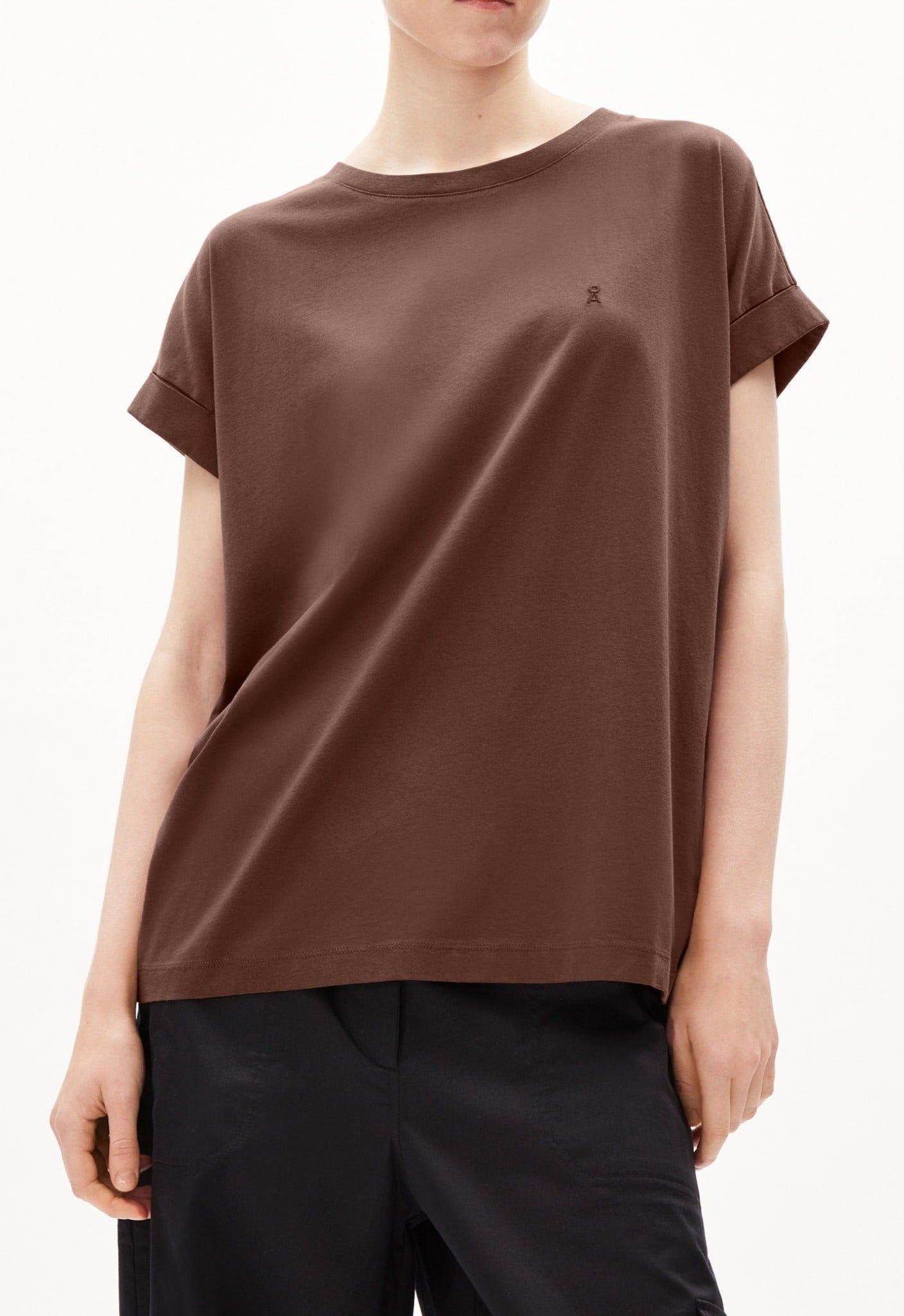 T-shirt en coton bio | marron "idaara deep brown", Armedangels, photo 1