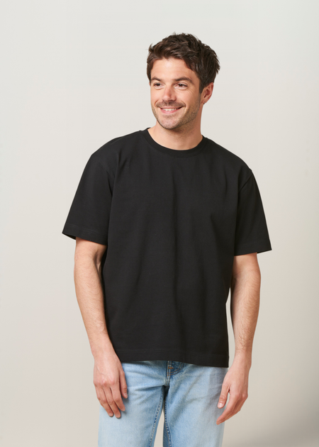 T-shirt oversize en coton bio | noir, WeDressFair