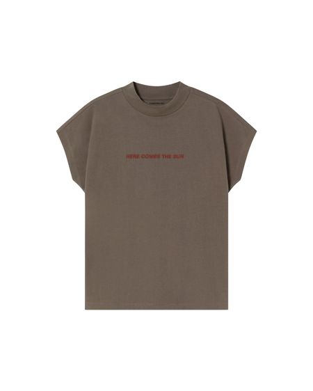 T-shirt en coton biologique | gris "here comes the sun pavement volta t-shirt - grey"