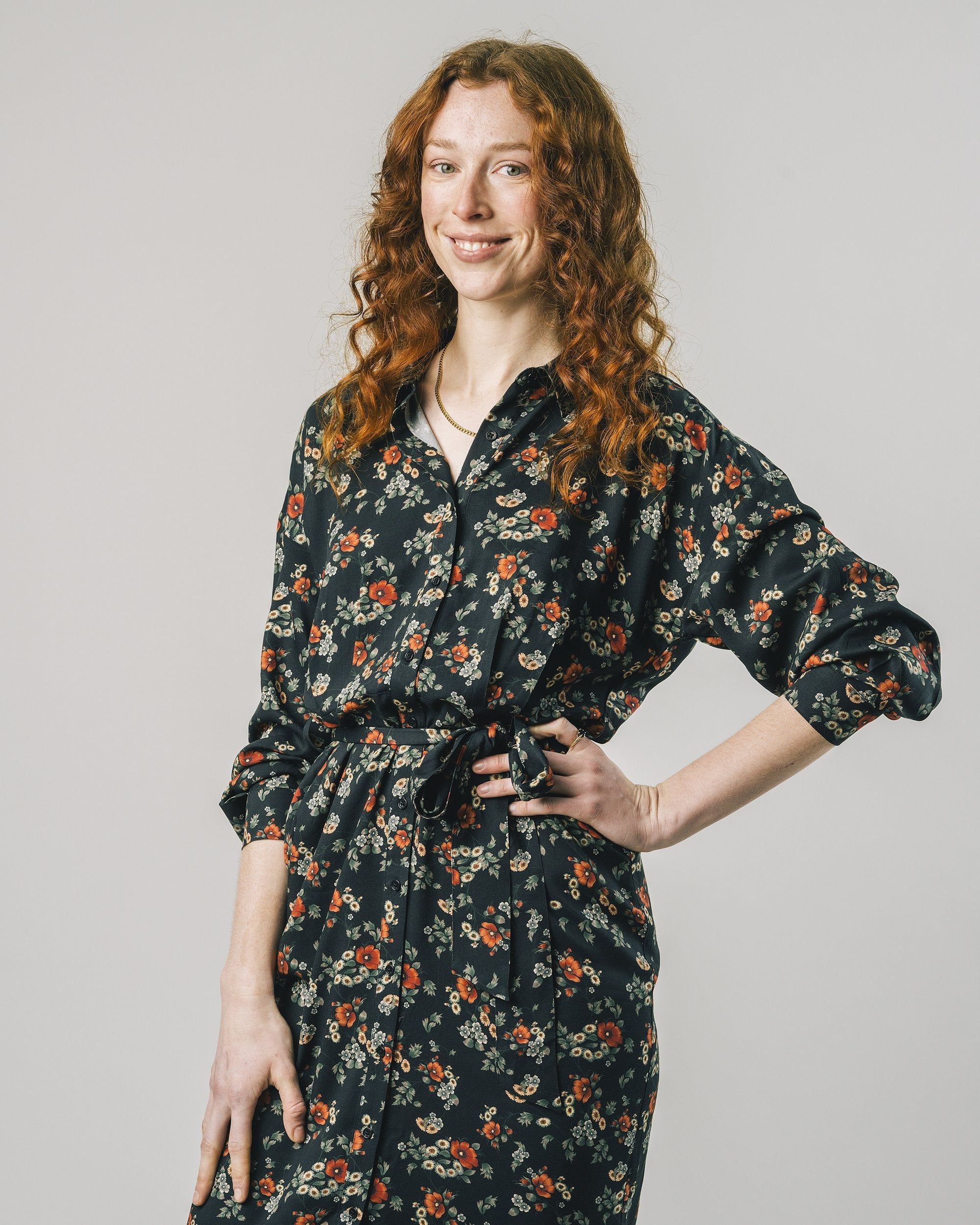 Robe longue à motifs floraux en viscose ecovero - dalia, Brava Fabrics, photo 2