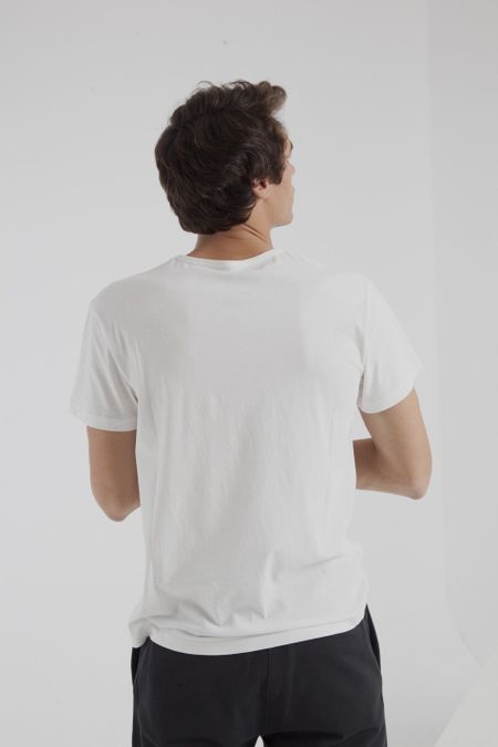 T-shirt imprimé blanc en coton bio - no walls berlin, Thinking Mu, photo 4