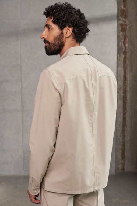 Surchemise en tencel et coton bio | taupe "owe pale taupe", About Companions, photo 2