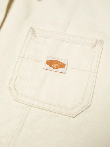 Veste denim en coton bio | ivory "ada workwear jacket ivory", Nudie Jeans, photo 4