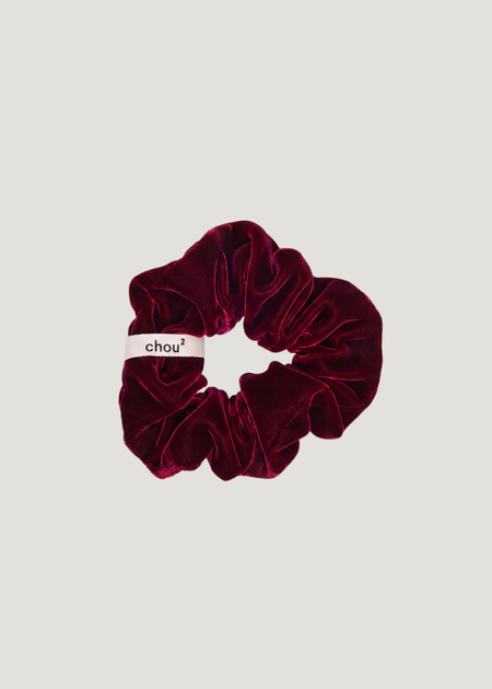 Chouchou en velours upcyclé | bordeaux "chouchou en velours grenat - grand" - Chou²