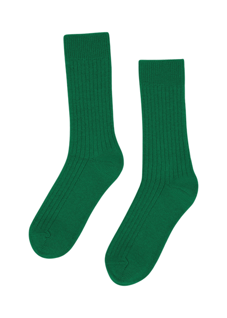 Chaussettes en laine mérinos recyclée | vert "kelly green" - Colorful Standard