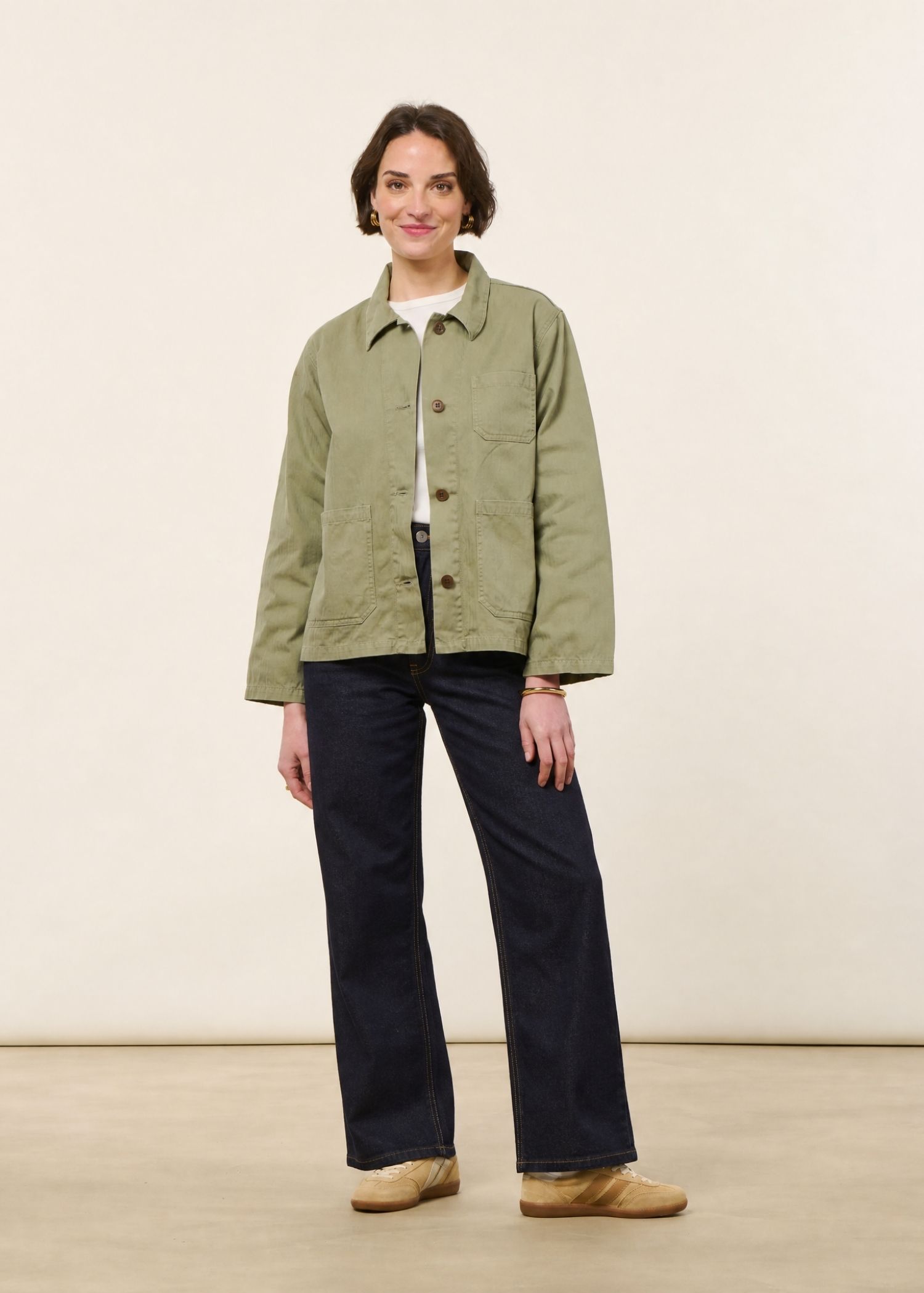 Veste légère en coton bio | vert "lovis herringbone jacket - pale green", Nudie Jeans, photo 4