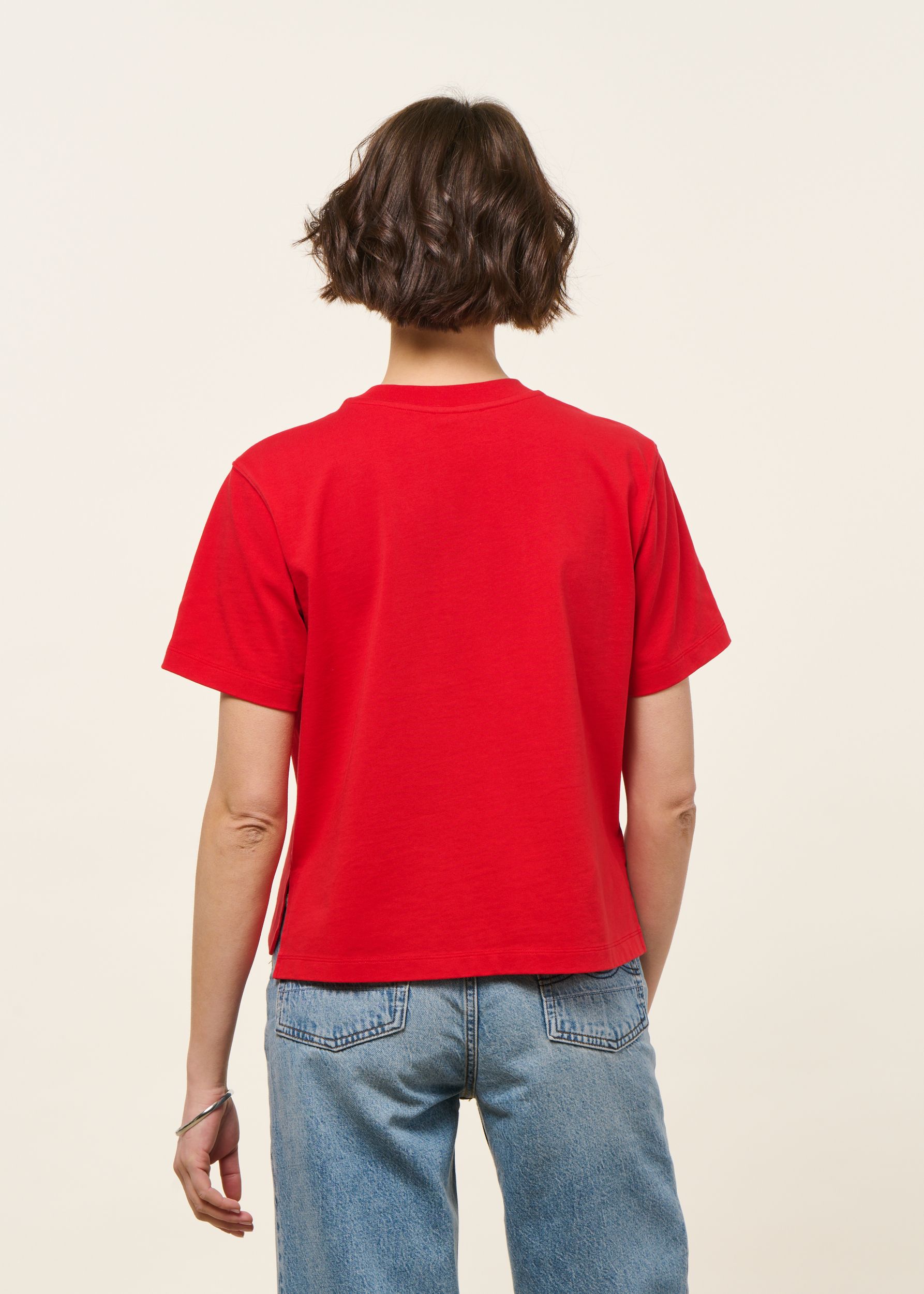 T-shirt boxy en coton bio | rouge, WeDressFair, photo 6