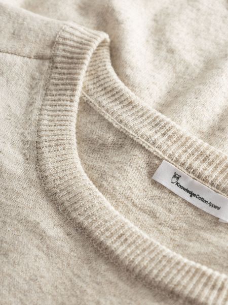 Pull en chanvre et coton bio | beige "cotton hemp knit light feather gray", Knowledge Cotton Apparel, photo 3