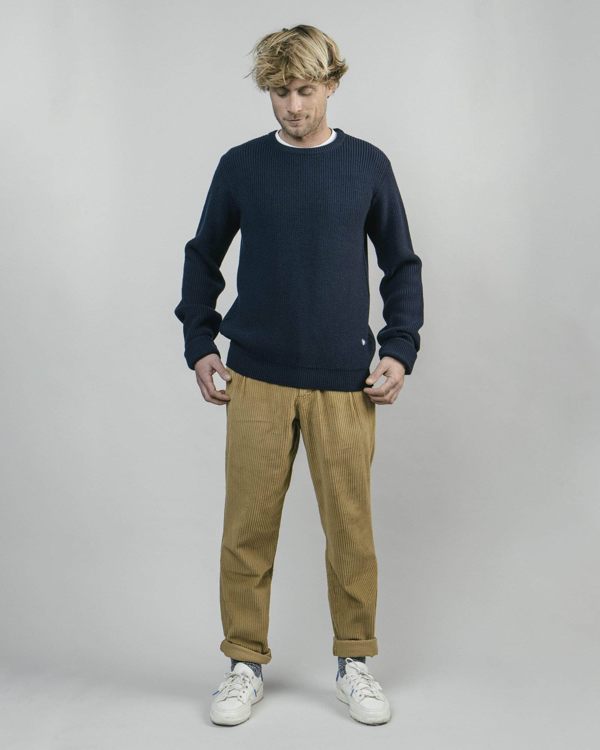 Pantalon droit camel en velours de coton bio, Brava Fabrics, photo 3