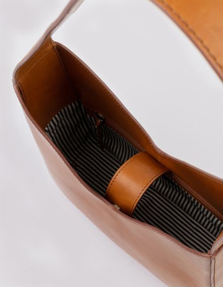 Sac à main en cuir tannage végétal | marron "vicky cognac classic leather", O My Bag, photo 7