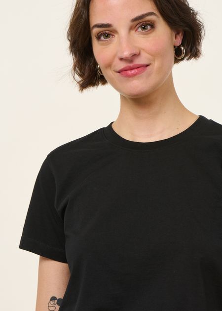 T-shirt en coton bio | noir - WeDressFair