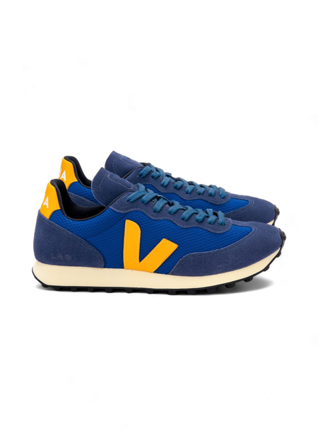 Baskets basses en recyclé | bleu et jaune "rio branco alveomesh paros ouro"