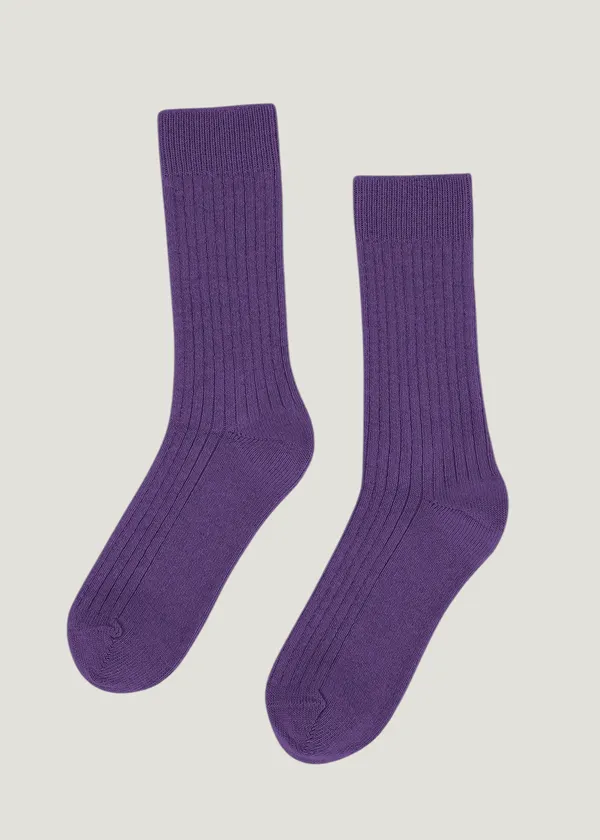 Chaussettes en laine mérinos recyclée | violet "ultra violet", Colorful Standard