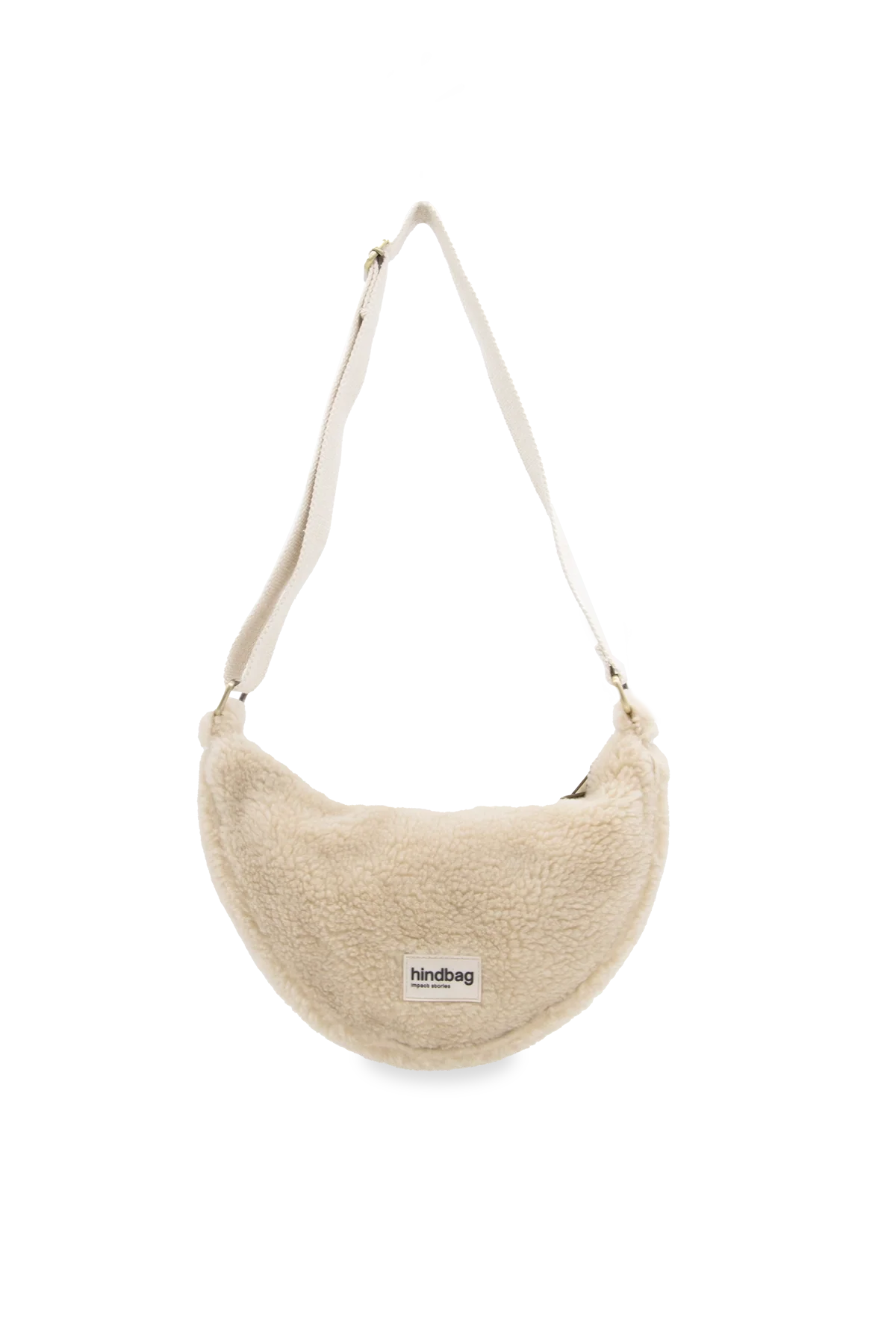 Sac bandoulière en matière recyclée | beige "andrea teddy", Hindbag, photo 3