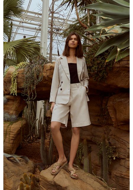 Blazer beige en coton bio - naira, People Tree, photo 7