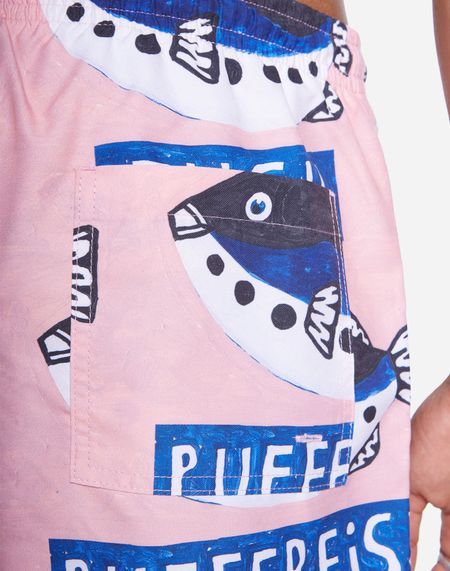 Short de bain en matières recyclées | rose "eugo pattern", Olow, photo 7