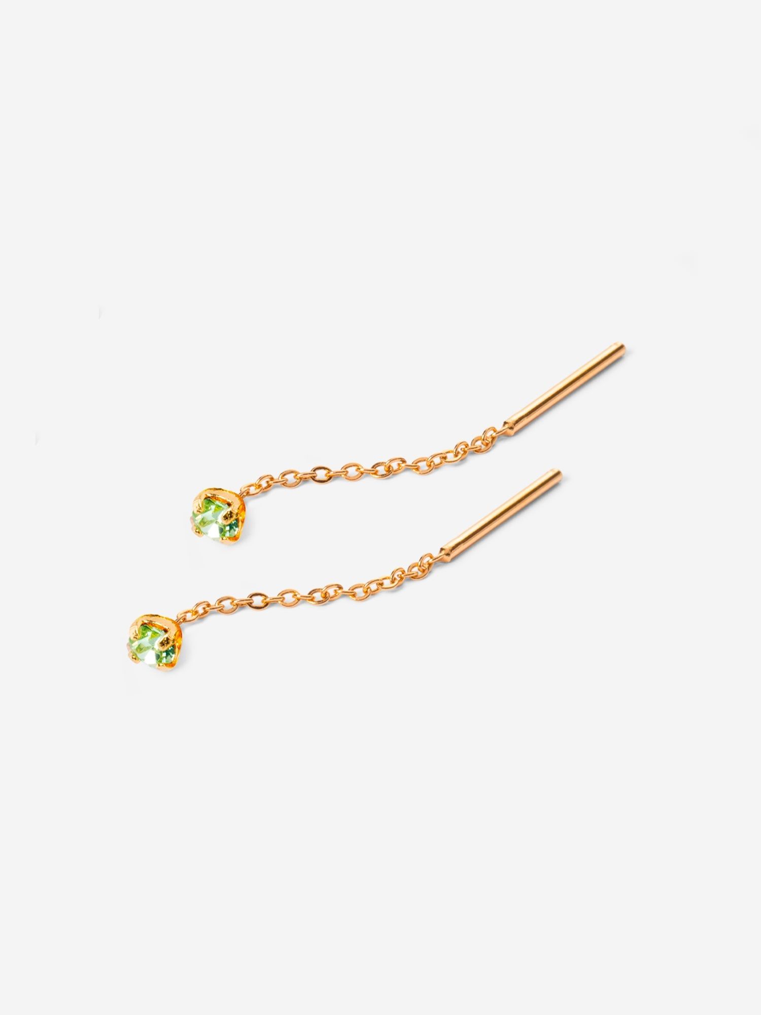 Boucles d'oreilles en plaqué or certifié | doré "paire marius chrysolite", April Please, photo 1