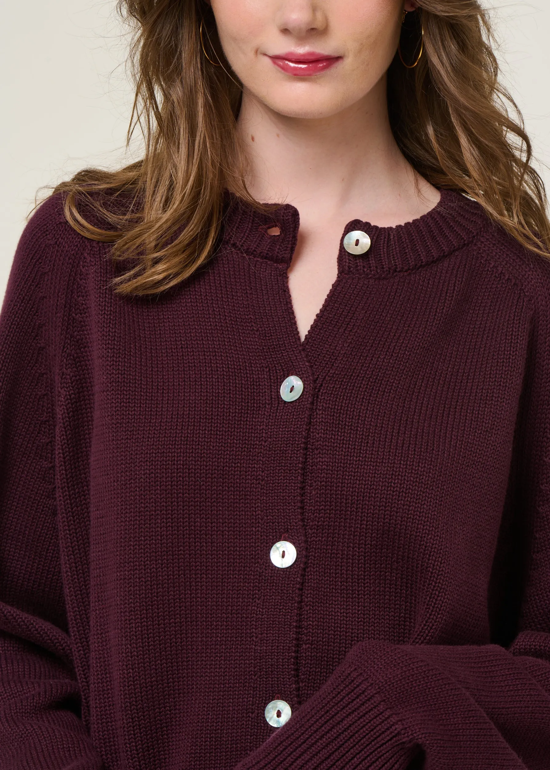 Gilet en coton bio | aubergine "sivia - cherry lacquer", Jan'n June, photo 2