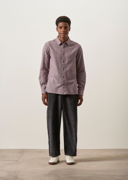 Chemise flannelle en coton bio | marron "flannel shirt - demitasse" - Knowledge Cotton Apparel