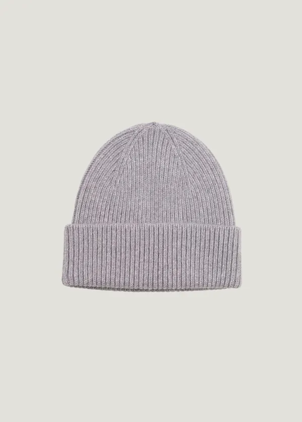 Bonnet en laine mérinos recyclée | gris "merino wool beanie - heather grey", Colorful Standard